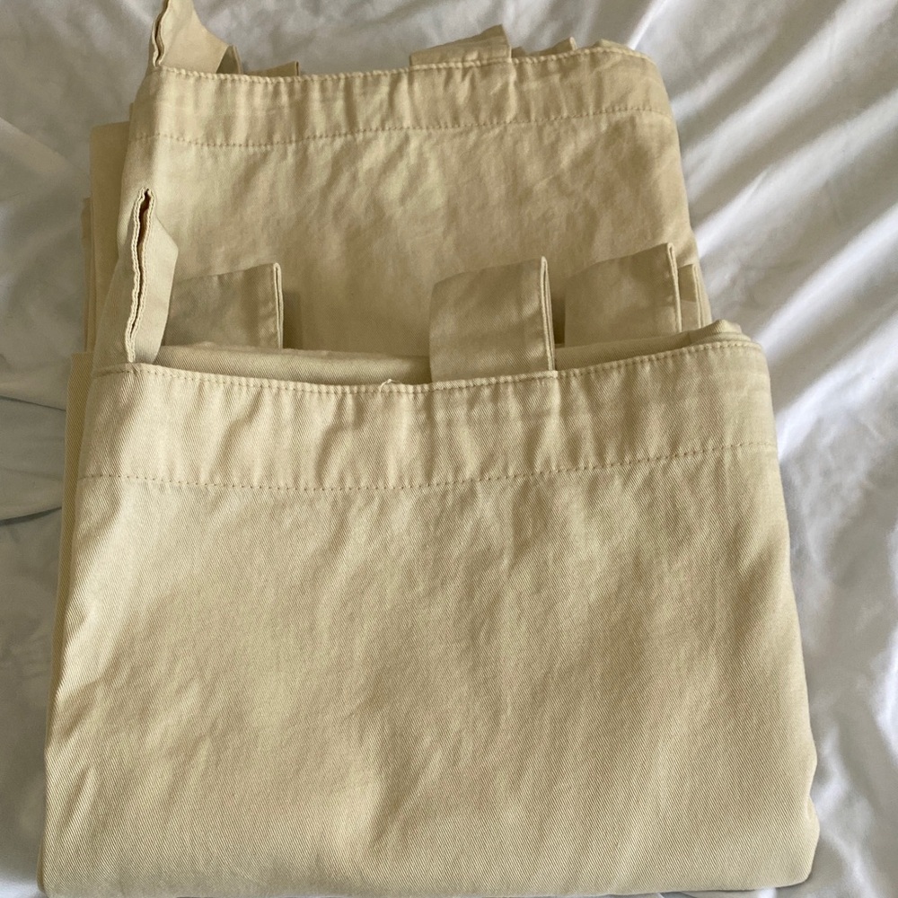 Tab Top Tan Cotton Curtains